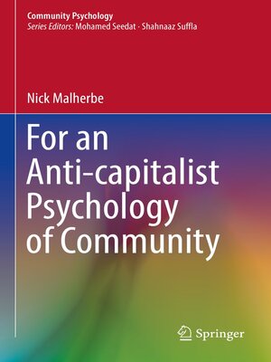 cover image of For an Anti-capitalist Psychology of Community